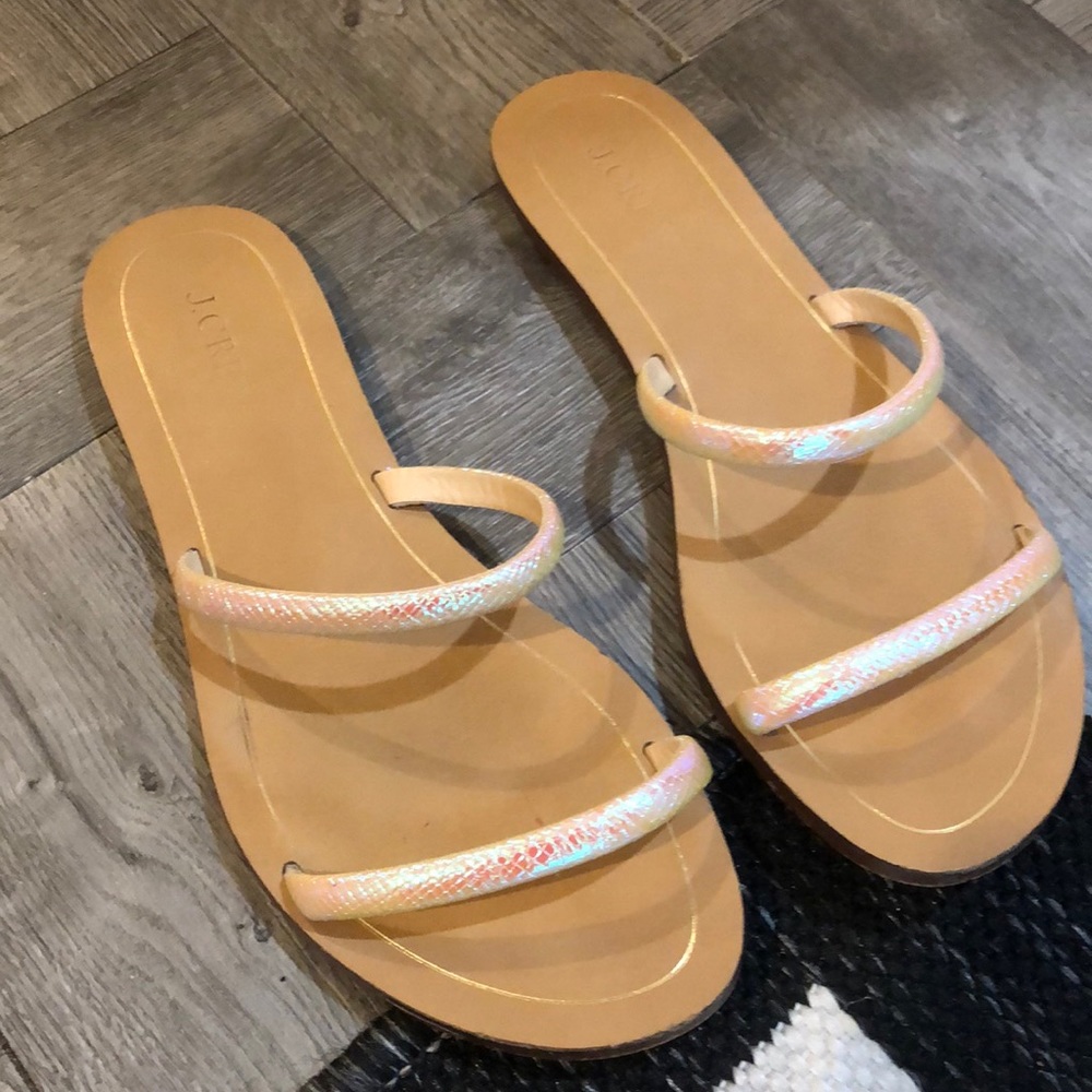 J. Crew Hologram sandals